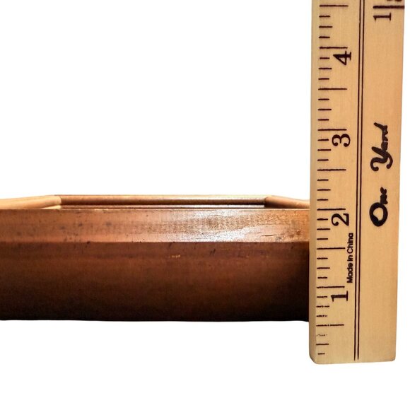 Wooden Framed Carved Sunken Wall Mirror Set of 2 Gallery Wall VTG Square Diamond - Picture 9 of 16